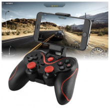 Беспроводной Bluetooth геймпад Terios X3 для ANDROID, iOS, Tv Box, PC, с держателем для смартфона в комплекте Черный (Х3-AV)