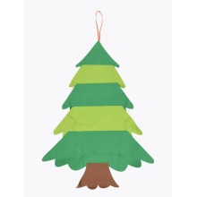 Детская Рождественская елочка из фетра Без игрушек Chrismas Free елочка на стену 95x70 см (FETR260-AV)
