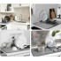 Коврик для сушки посуды с подставкой для тарелок и столовых приборов 58×43 см серый (K38311-AV)