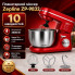 Кухонный планетарный миксер Zepline ZP-9832 Red 3500 Вт с чашей из нержавеющей стали и насадками для выпечки