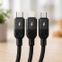 Кабель 3 в 1 26X-202 для зарядки USB с разъёмами Type-C, Lightning и Micro USB, быстрая зарядка до 6A (26X202-AV)