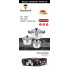 Набор посуды Haus Roland GS-01139R-6PC, 6 предметов из нержавеющей стали 1,9/3,6/6,1 л, с бакелитовыми ручками. Серебристый (GS-01