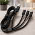 Кабель 3 в 1 26X-202 для зарядки USB с разъёмами Type-C, Lightning и Micro USB, быстрая зарядка до 6A (26X202-AV)