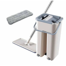 Швабра и Ведро Большое Scratch Cleaning Mop со складной ручкой и системой отжима, две насадки микрофибры