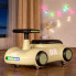 Детская машина-каталка S-628 "Retro Style" с LED-подсветкой, музыкальным рулем и багажником, бежевая (S628-AV)