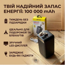 Повербанк Awei J86A 100000 mAh с LED-дисплеем