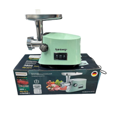 Мясорубка электрическая Rainberg 3800W с насадками и реверсом RB-2272 (RB2272-AV)