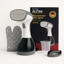 Ручной вертикальный пароутюг для дома и путешествий  серый Zepline ZP-210 3000 Вт, 0.4 л с перчаткой