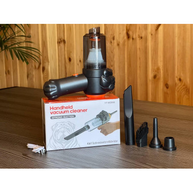 Автомобильный портативный беспроводной аккумуляторный пылесос 2 in1 Vacuum cleaner ЧЕРНЫЙ LY-597