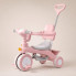 Розовый трёхколёсный велосипед Baby Carriage 588 с родительской ручкой и корзиной 2в1 (PinkCarriage588-AV)
