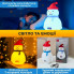 Детский аккумуляторный ночник «Снеговик» с RGB-подсветкой, Bluetooth-колонкой и функцией часов (CHM85-AV)