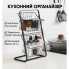 Кухонный металлический органайзер Storage Rack, двухъярусная полка 39×28×18 см, черный (RMB12-AV)
