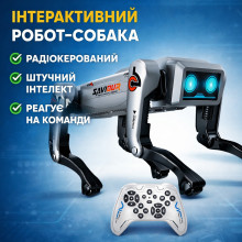 Интерактивный робот-собака на радиоуправлении AI Robot Grey Интерактивный робот-собака на радиоуправлении AI Robot Grey