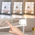 Косметическое зеркало с подсветкой, голливудское, 9 LED, 10×, белое (XL1920-AV)
