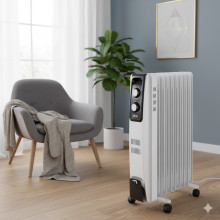 Обогреватель радиаторный масляный DSP KD3021 2000Вт Бытовой электрорадиатор радиатор на 9 секций