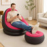Надувное кресло с пуфиком 2 в 1 Air Sofa, 116×98×83 см, до 100 кг, черное (6819-AV)