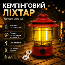 УЦЕНКА! Кемпинговый аккумуляторный фонарь Camping Lamp 27S, 1200 мА·ч, до 300 лм, красный (Плохая упаковка 3630) УЦЕНКА! Кемпинговый аккумуляторный фонарь Camping Lamp 27S, 1200 мА·ч, до 300 лм, красный (Плохая упаковка 3630)
