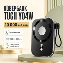 Внешний аккумулятор (power bank) 10000мАч PD 20Вт QC 22,5Вт 38Вт*ч 3 в 1 MagSafe TUGII Y04W Внешний аккумулятор (power bank) 10000мАч PD 20Вт QC 22,5Вт 38Вт*ч 3 в 1 MagSafe TUGII Y04W