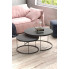 Набор журнальных столиков Solme Homepaketo 2в1 Marble Black, 75 см и 60 см (SOL21-AV)