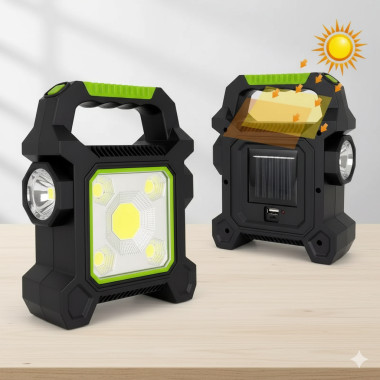 Светодиодный фонарь JY-258B с тремя режимами свечения и солнечной панелью