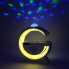 Ночник YN-2366 с беспроводной зарядкой, Bluetooth-колонкой, RGB LED-подсветкой 15 Вт и диско-шаром (YN2366-AV)