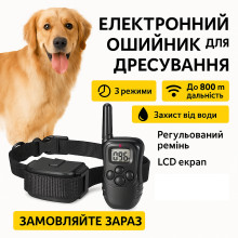 Дрессировочный ошейник для собак с регулировкой, нейлоновый, размер 40–60 см, чёрный PR55