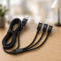 Кабель 3 в 1 26X-202 для зарядки USB с разъёмами Type-C, Lightning и Micro USB, быстрая зарядка до 6A (26X202-AV)