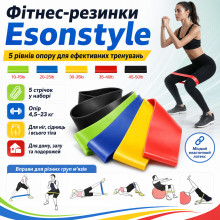 УЦЕНКА! Набор фитнес-резинок Esonstyle 5 шт. с разным сопротивлением 4,5–23 кг, латексные петли-эспандеры (Неполный комплект 3648) УЦЕНКА! Набор фитнес-резинок Esonstyle 5 шт. с разным сопротивлением 4,5–23 кг, латексные петли-эспандеры (Неполный комплект 3648)