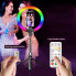 Селфи-палка с кольцевой RGB LED-лампой, функцией AI-автоотслеживания и пультом (P100-AV)