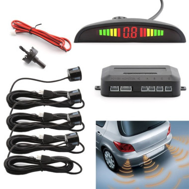 Парковочная система на 4 датчика парковки парктроник Assistant Parking Sensor Black (400006-AV)