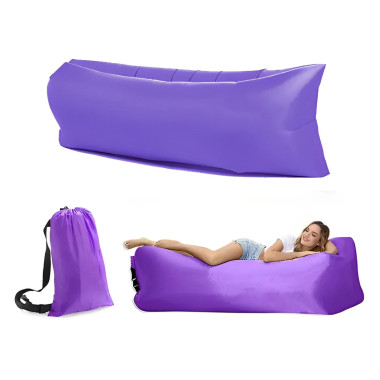Ламзак надувной матрас для отдыха AIR CUSHION 180х70 Фиолетовый (SLYVIOL180-AV)