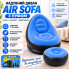 Надувной диван с пуфом Air Sofa и насосом, голубой (6816-AV)