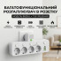 Мережевой адаптер 8625UL с ночником, 4 розетки + USB + Type-C, белый (17559/MG-AV)