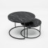 Набор журнальных столиков Solme Homepaketo 2в1 Marble Black, 75 см и 60 см (SOL21-AV)