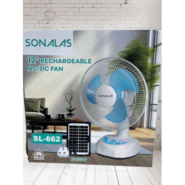 Портативный аккумуляторный вентилятор с солнечной батареей SONALAS SL-662