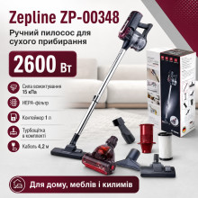 Ручной пылесос Zepline ZP-00348 мощностью 2600Вт с ТУРБО-ЩЕТКОЙ Фиолетовый Ручной пылесос Zepline ZP-00348 мощностью 2600Вт с ТУРБО-ЩЕТКОЙ Фиолетовый