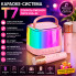 Портативная караоке-колонка + 2 микрофона, Bluetooth, USB, TF, AUX, T7, розовая (PinkT7-AV)