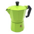 Гейзерная кофеварка Domotec 2703 Plus на 3 чашки алюминий Зеленый (VK-967)
