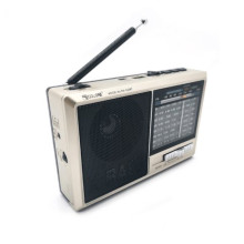 Радиоприемник Golon RX-323-Pro TF/USB/miniUSB с фонариком и аккумулятором 1000mAh Бронзовый (VK-8165)