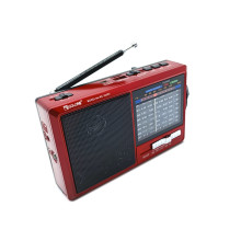Радиоприемник Golon RX-323-Pro TF/USB/miniUSB с фонариком и аккумулятором 1000mAh Красный (VK-5126)