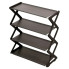 Полка для обуви с 4 разборными уровнями, черная 42 × 18,5 × 49,5 см (XL1491-AV)