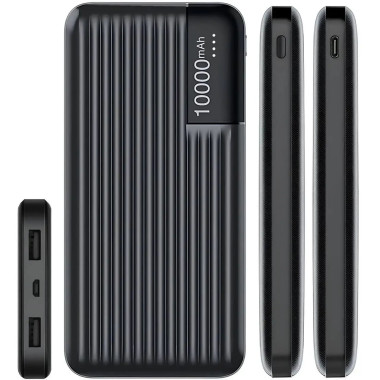 Внешний портативный аккумулятор Power Bank LENYES PX161 10000 мАч, черный (PX161-AV)