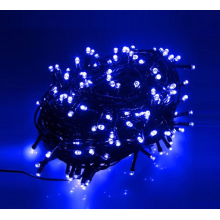 Светодиодная гирлянда 13 м 200LED Arts Pine с черным проводом матовая лампа 8 режимов Синий (VK-7406)