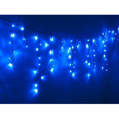 Светодиодная гирлянда дождик бахрома 3х1.5 м 120LED Arts Pine черный провод матовая круглая лампа Синий (VK-6910)