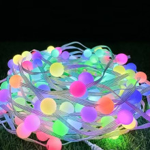 Умная гирлянда "Матовые шарики" SFK-03, 10 м, 50 LED, Bluetooth, USB, с пультом управления (SFK03-AV)