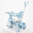 Голубой трехколёсный велосипед Baby Carriage 588 с родительской ручкой и корзиной 2в1 (BlueCarriage588-AV)