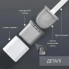 Стильный ершик для унитаза с гибкой силиконовой щеткой, белый (E1698-AV)
