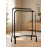 Двойная напольная стойка-вешалка для одежды Loft Rack Black с полкой для обуви 145×110×55 см (TW608-AV)