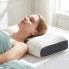 Ортопедическая прямоугольная подушка Pillow-01 48×74 см с поддержкой шеи и спины, бело-серая (PILL01-AV)