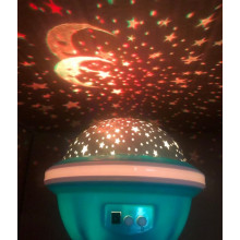 Проектор-ночник Звездного Неба в форме летающей тарелки USB 5 В Синий (VK-4894)